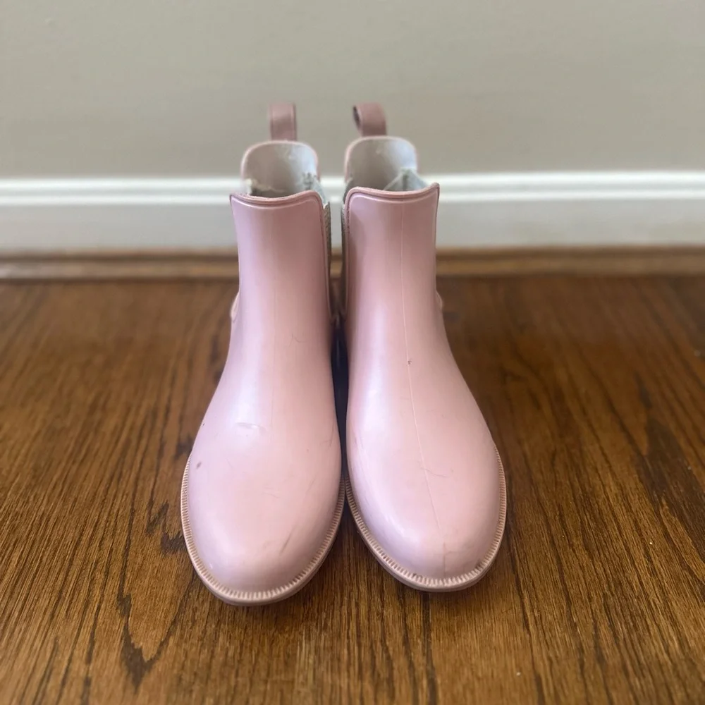 Blush Pink Chelsea Rain Boots – Waterproof Ankle Booties Size 37 (US 6–6.5) - Picture 4 of 9